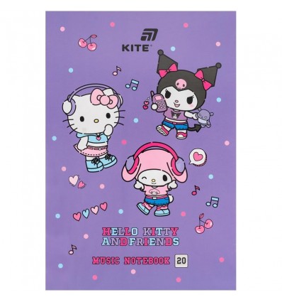 Тетрадь для нот Kite Hello Kitty HK26-404, A4, 20 листов