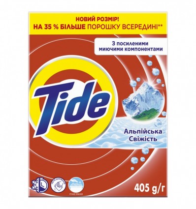Tide Средство Аква-Пудра Альпийская Свежесть ручная стирка 405г