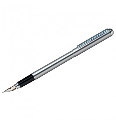 Ручка перьевая синяя металлическая "Silver"