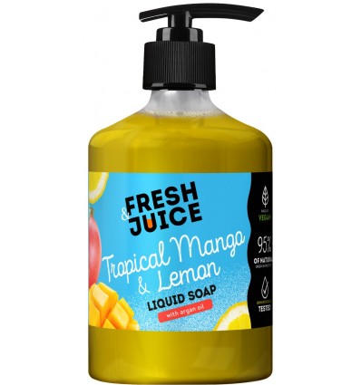 Мыло жидкое Fresh Juice Tropical Mango&Lemon New fj.35324, 460мл