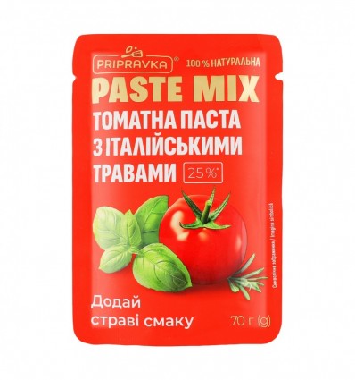 Pripravka Паста томатная Paste mix с итальянскими травами 25% 70г