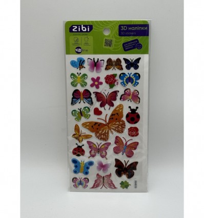 3D наклейки Бабочки микс 2 18 см, KIDS Line ZB.63371