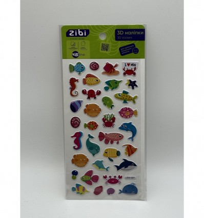 3D наліпки Морські жителі 18 см, KIDS Line ZB.63321