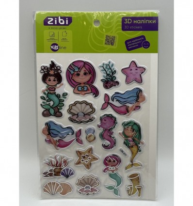3D наліпки Русалоньки 19 см, KIDS Line ZB.63396