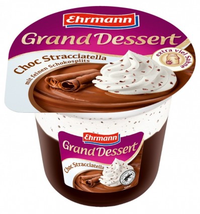 Десерт Ehrmann Grand с шоколадом и строчиллой 4,8% 190г