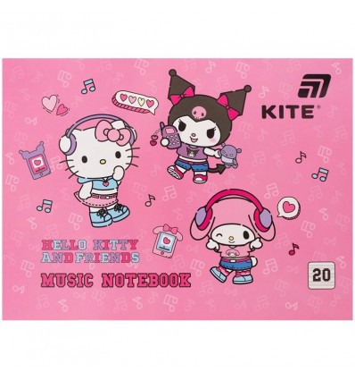 Тетрадь для нот Kite Hello Kitty, А5, 20 листов