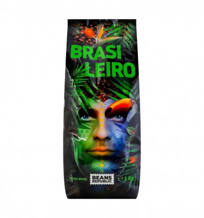 Кава Beans Republic Brasileiro смажена в зернах 1кг