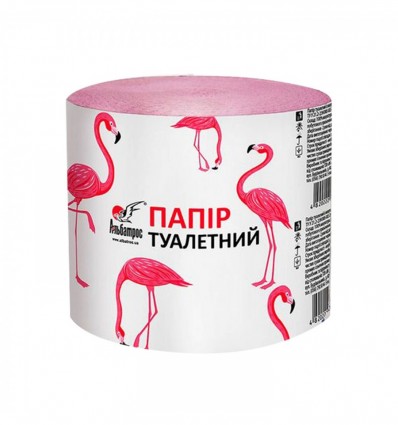 Бумага туал.макул., без гильзы, розовая Альбатрос, alb.80686