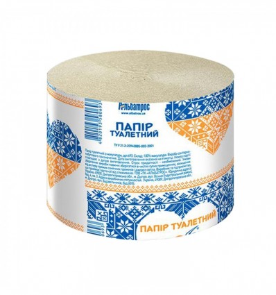 Папір туал.макул., 35м, без гільзи, сірий Альбатрос, alb.80693