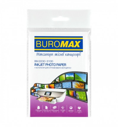 Фотобумага глянцевая, 10х15 см, 150 г/м², 100 л., BM.2230-3100