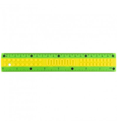 Лінійка пластикова Kite Classic K-1268-3, 20 см, зелено-жовта
