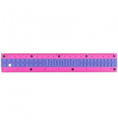 Линейка пластиковая Kite Classic K-1268-1, 20 см, розовато-фиолетовая