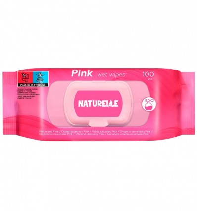 Салфетки влажные универсальные, PINK, 100шт., NATURELLE (san.92025)