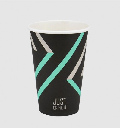 Стакан паперовий, 340мл, "Just Drink", BUROCLEAN 50штуп (1080060)