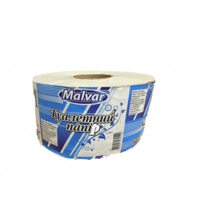 Бумага туал.макул. 77м "Город" на гильзе, серый Malvar
