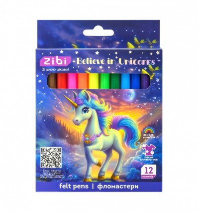 Фломастеры, 12 к., UNICORN ZB.2826