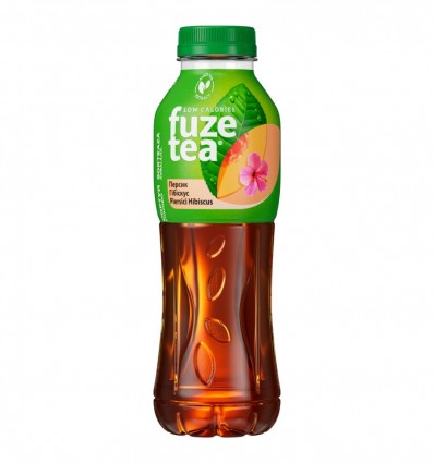 Чай холодный Fuzetea черный вкус персика и гибискуса 500мл