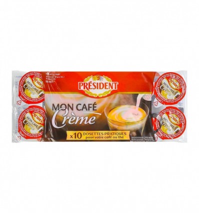 Сливки President Mon Cafe стерилизован 10% 10 х 10г