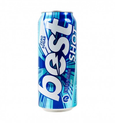 Напій енергетичний Best Shot Zero sugar б/а с/газ 0.5л