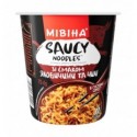 Мивина Вермишель Saucy noodles в густом соусе острая со вкусом говядины и быстрого приготовления чил