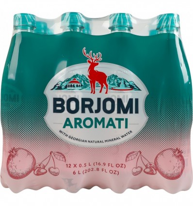 Borjomi Напиток безалкогольный Aromati сильногазированный с ароматом вишни и граната 12 х 0.5л