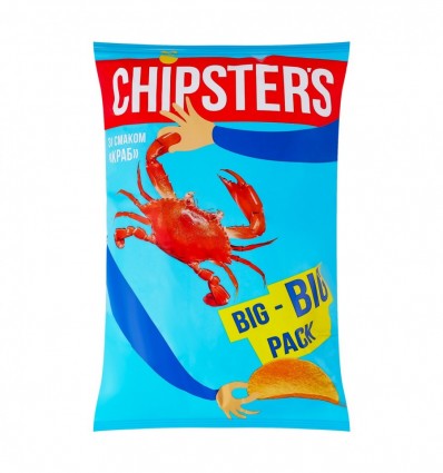 Chipster`s Чипсы картофельные со вкусом Краб 150г