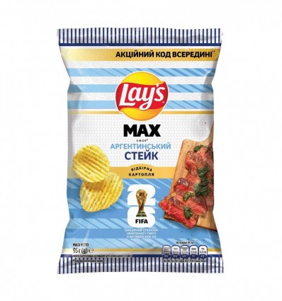 Lay`s Чипсы картофельные Max Аргетинский стейк 95г