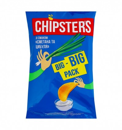 Chipster`s Чипси картопляні зі смаком Сметана та цибуля 150г