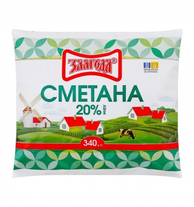Сметана Согласие 20% 340г