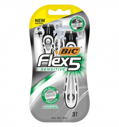 Bic Бритва Flex 5 Sensitive мужская 5лез 3шт
