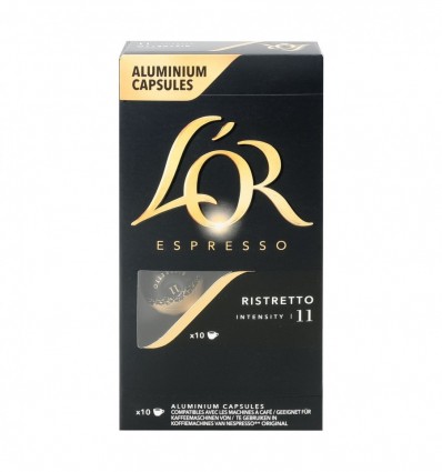 L’OR Кава Espresso Ristretto натуральна смажена мелена у капсулах 52г