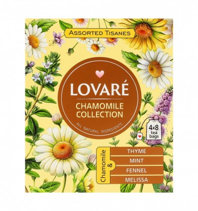 Чай Lovare Chamomile collection Ромашка квітковий асорті 32 х 1.3г