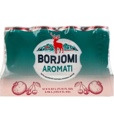 Borjomi Напиток безалкогольный Aromati сильногазированный с ароматом вишни и граната 12 х 0.33л