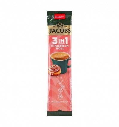 Jacobs Напій кавовий Cinnamon roll 3в1 розчинний зі смаком кориці 11.2г