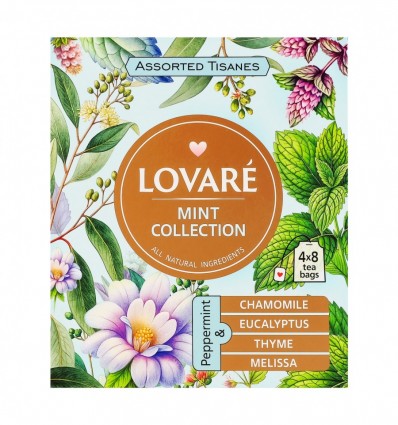 Чай Lovare Mint collection М`ята трав`яний асорті 32 х 1.3г