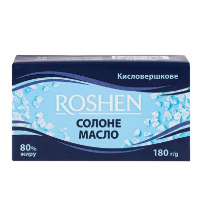 Масло Roshen соленое кислосливочное 80% 180г