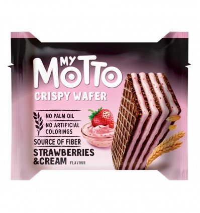 My Motto Вафли Клубника со сливками 30г