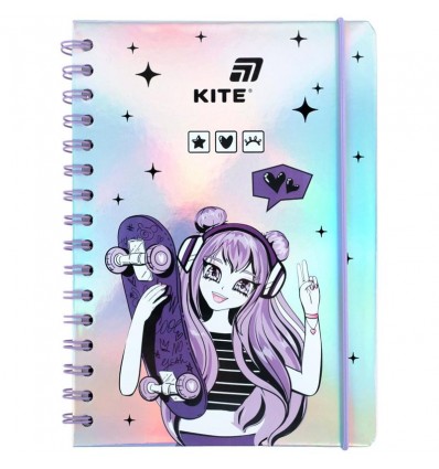 Блокнот на спіралі А5, 80 арк., клітинка, Anime Dream , K26-190