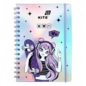 Блокнот на спіралі А5, 80 арк., клітинка, Anime Dream , K26-190