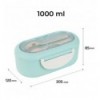 Ланчбокс с разделителем 1000 мл, мятный, K26-185-2.