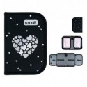 Пенал Kite 1 от., 2 отв., без наполнения 622 Black&Silver , K26-622-5