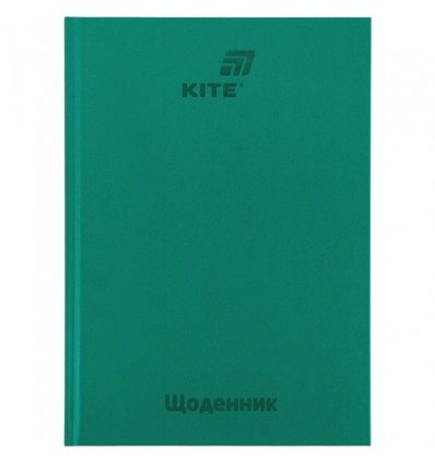 Дневник школьный, твердый обкл, зеленый , K26-262-13