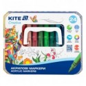 Маркеры акриловые с жидкими чернилами, 24шт Kite Creative, K-1162