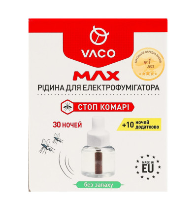 Vaco Рідина для електрофумігатора Max від комарів 30мл