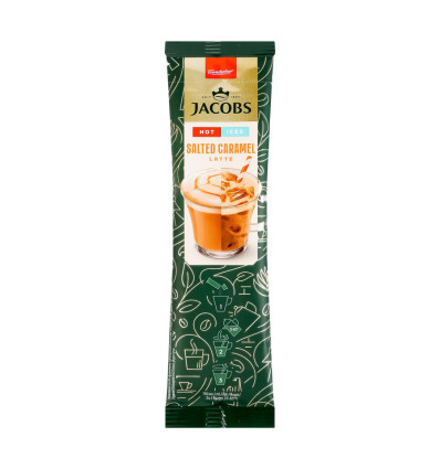 Jacobs Напій кавовий Latte Salted сaramel розчинний зі смаком солоної карамелі 21.3г