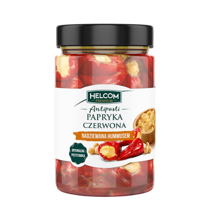 Перець червоний Helcom фарширований хумусом 327мл