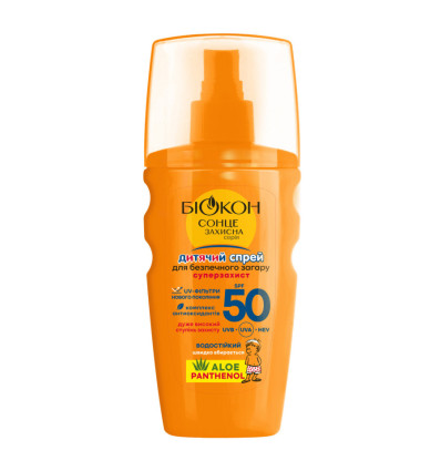 Біокон Спрей Супер захист дитячий для безпечної засмаги SPF-50 160мл