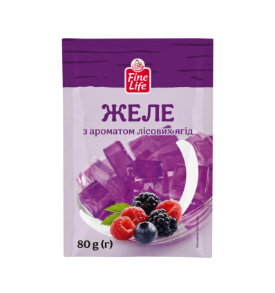 Желе Fine Life з ароматом Лісові ягоди 80г. Спосіб використання
