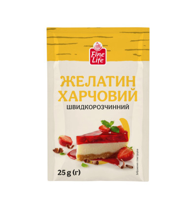 Желатин Fine Life 25г. Спосіб використання