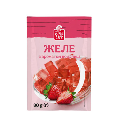 Желе Fine Life з ароматом Полуниця 80г. Спосіб використання